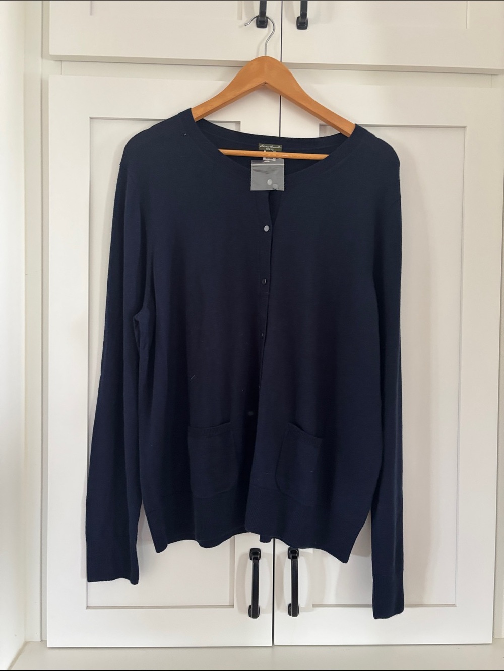 Eddie Bauer Navy Button-Front Cardigan